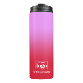 Minimalistisches Red Lilac Gradient Elementarlogo Thermosbecher (Vorderseite)