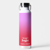 Minimalistisches Red Lilac Gradient Elementarlogo Trinkflasche (Vorne)
