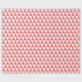 Minimalistisches Red Snake Pattern Chinesisches Ne Geschenkpapier (Flach)