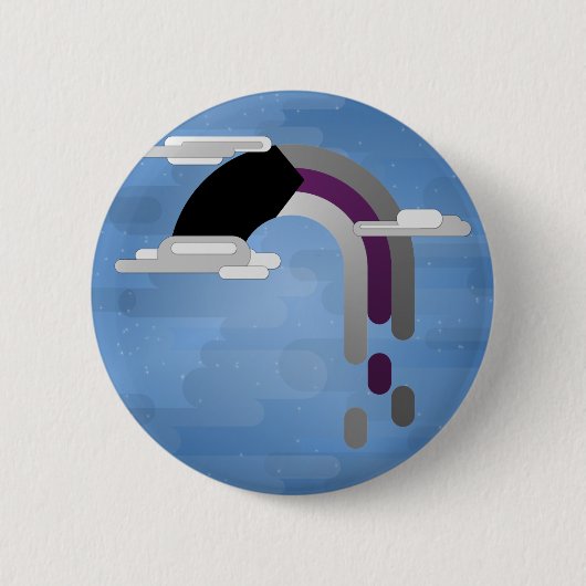 Minimalistisches Regenbogendesign mit Demisexual P Button (Vorderseite)