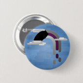 Minimalistisches Regenbogendesign mit Demisexual P Button (Vorne & Hinten)