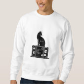 Minimalistisches Reisekattoshirt Sweatshirt (Vorderseite)
