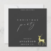 Minimalistisches Rentier Corporate Weihnachtsfest Einladung (Vorderseite)