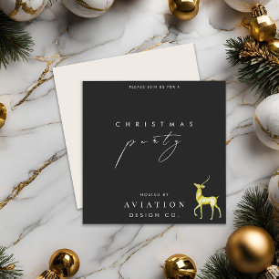 Minimalistisches Rentier Corporate Weihnachtsfest  Einladung