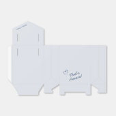 Minimalistisches Retro Blue Begrüßungsfeld Gastges Geschenkschachtel (Ungefaltet)