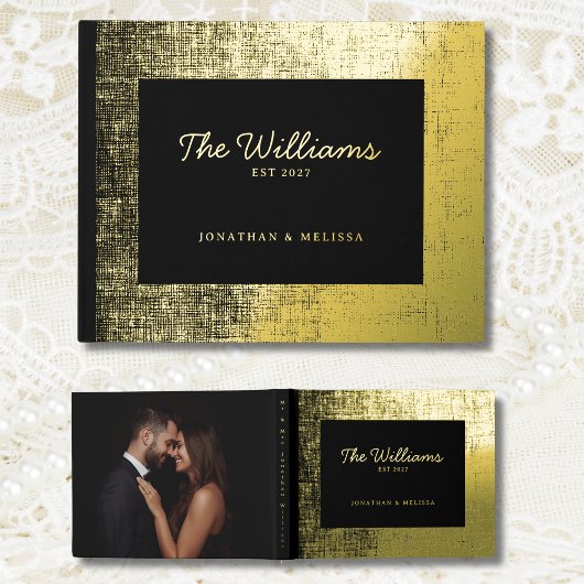 Minimalistisches Retro Foil Guest Book Foto Gästeb Gästebuch