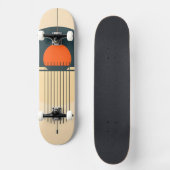 Minimalistisches Retro-Grafikdesign Skateboard (Vorderseite)