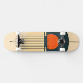 Minimalistisches Retro-Grafikdesign Skateboard (Horizontal)