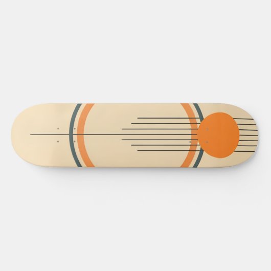 Minimalistisches Retro-Grafikdesign Skateboard (Horizontal)
