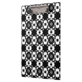 Minimalistisches Retro-Karamuster – monochromes De Klemmbrett (Links)