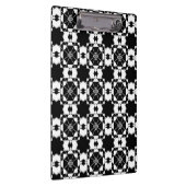 Minimalistisches Retro-Karamuster – monochromes De Klemmbrett (Rechts)