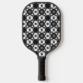 Minimalistisches Retro-Karamuster – monochromes De Pickleball Schläger