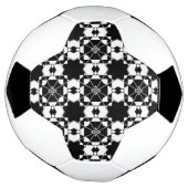 Minimalistisches Retro-Karomuster – monochromes De Fußball (Gedreht)
