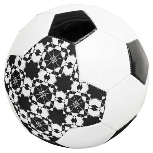 Minimalistisches Retro-Karomuster – monochromes De Fußball (Dreiviertel)