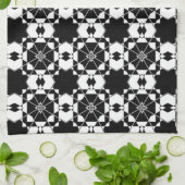 Minimalistisches Retro-Karomuster – monochromes De Geschirrtuch (Gefaltet)