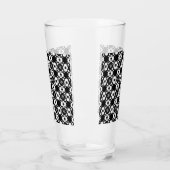 Minimalistisches Retro-Karomuster – monochromes De Glas (Links)