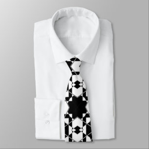 Minimalistisches Retro-Karomuster – monochromes De Krawatte
