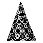Minimalistisches Retro-Karomuster – monochromes De Partyhütchen (Rechts)