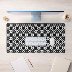 Minimalistisches Retro-Karomuster – monochromes De Schreibtischunterlage