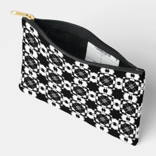 Minimalistisches Retro-Karomuster – monochromes De Zubehörtasche