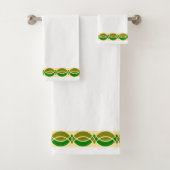 Minimalistisches Retro-Muster anpassbar Badhandtuch Set (Insitu)