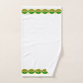 Minimalistisches Retro-Muster anpassbar Badhandtuch Set (Handtuch)