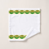 Minimalistisches Retro-Muster anpassbar Badhandtuch Set (Waschlappen)