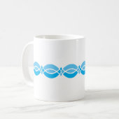 Minimalistisches Retro-Muster anpassbar Kaffeetasse (Vorderseite Links)