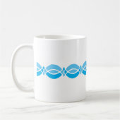Minimalistisches Retro-Muster anpassbar Kaffeetasse (Links)