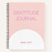 Minimalistisches Retro-Rosa Dankesblatt Notizblock (Vorderseite)