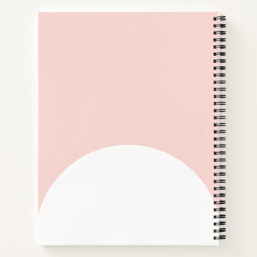 Minimalistisches Retro-Rosa Dankesblatt Notizblock (Rückseite)