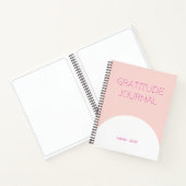 Minimalistisches Retro-Rosa Dankesblatt Notizblock (Innenseite)