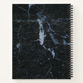 Minimalistisches Rezept-Kochbuch aus modernem schw Notizblock (Rückseite)