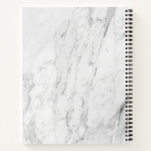 Minimalistisches Rezept Kochbuch aus modernem Wei Notizblock (Rückseite)