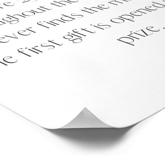 Minimalistisches Ring Hour Game Poster (Ecke)