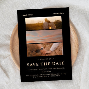 Minimalistisches Romantik-Filmplakat Hochzeitsfoto Save The Date