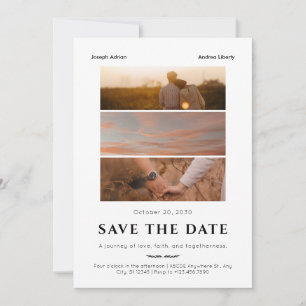 Minimalistisches Romantik-Filmposter Hochzeitsfest Save The Date