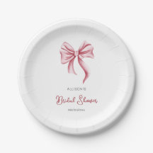 Minimalistisches rosa Bow-Brautparty