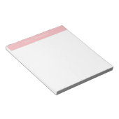 Minimalistisches rosa elegantes Monogramm Notizblock (angewinkelt)