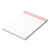 Minimalistisches rosa elegantes Monogramm Notizblock (Rotiert)