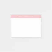 Minimalistisches rosa elegantes Monogramm Post-it Klebezettel (Vorderseite)