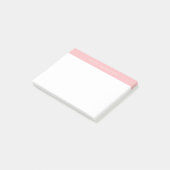 Minimalistisches rosa elegantes Monogramm Post-it Klebezettel (angewinkelt)
