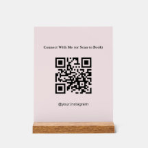 Minimalistisches rosa Esthetikerin QR-Code Buchung