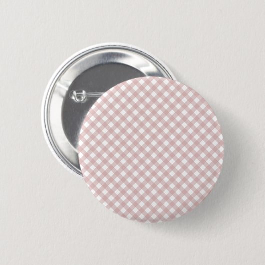 Minimalistisches rosa Farbmuster Kariert Button (Vorne & Hinten)