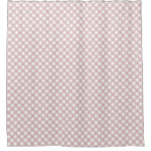 Minimalistisches rosa Farbmuster Kariert Duschvorhang (Vorderseite)