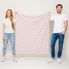 Minimalistisches rosa Farbmuster Kariert Fleecedecke