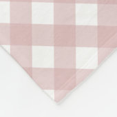 Minimalistisches rosa Farbmuster Kariert Fleecedecke (Ecke)