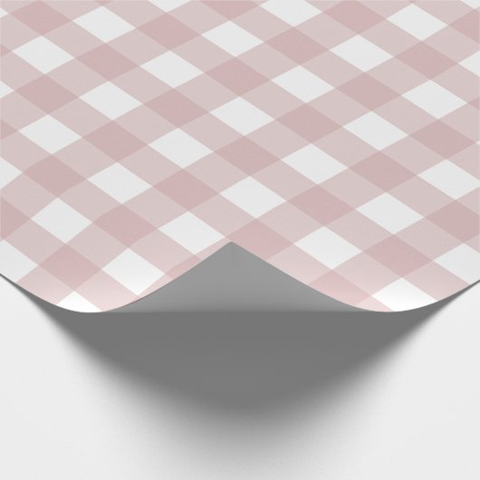 Minimalistisches rosa Farbmuster Kariert Geschenkpapier (Ecke)