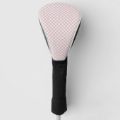 Minimalistisches rosa Farbmuster Kariert Golf Headcover (Vorderseite)