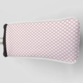 Minimalistisches rosa Farbmuster Kariert Golf Headcover (Vorderseite)